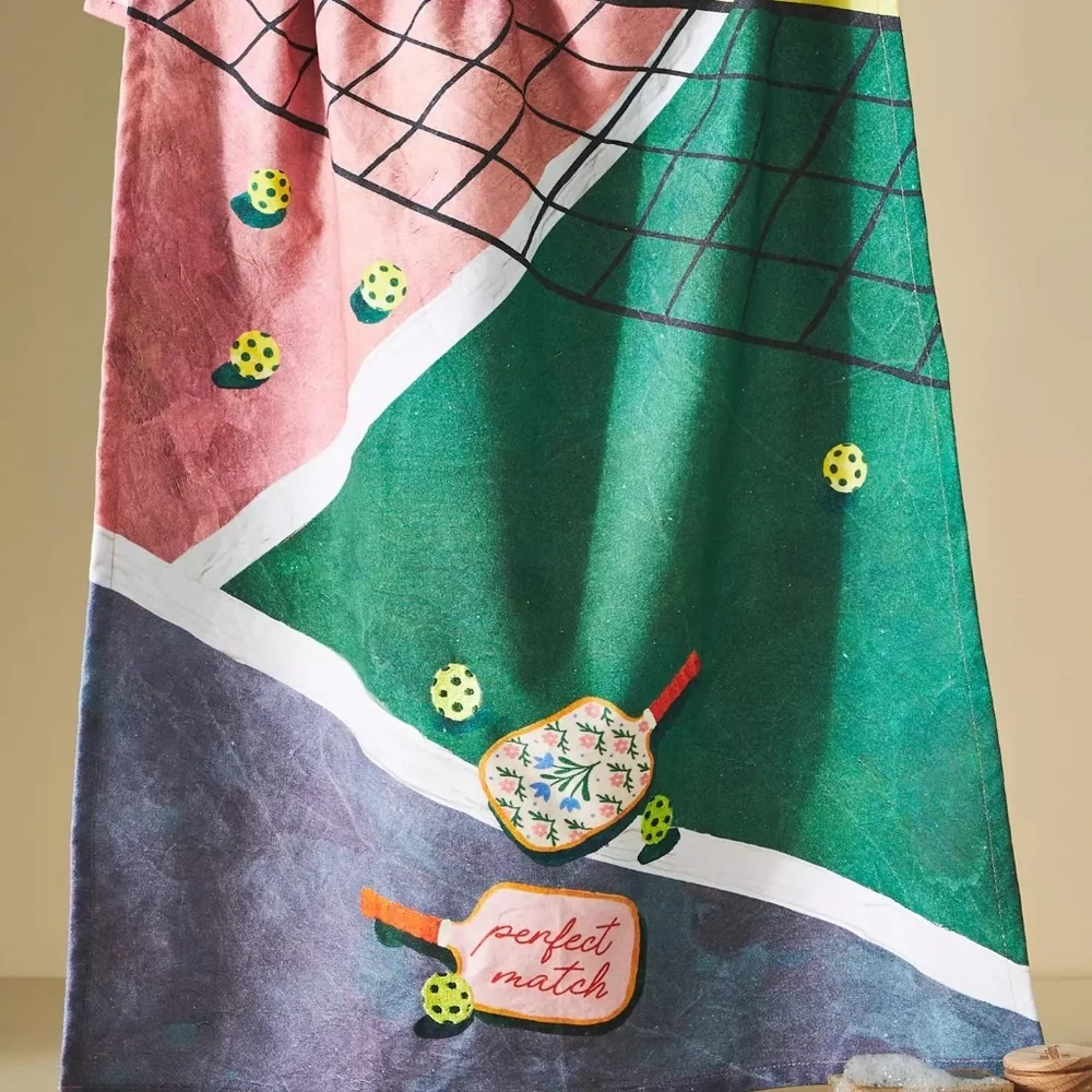 Anthropologie Maeve Pickleball Dish Towel BRAND NEW